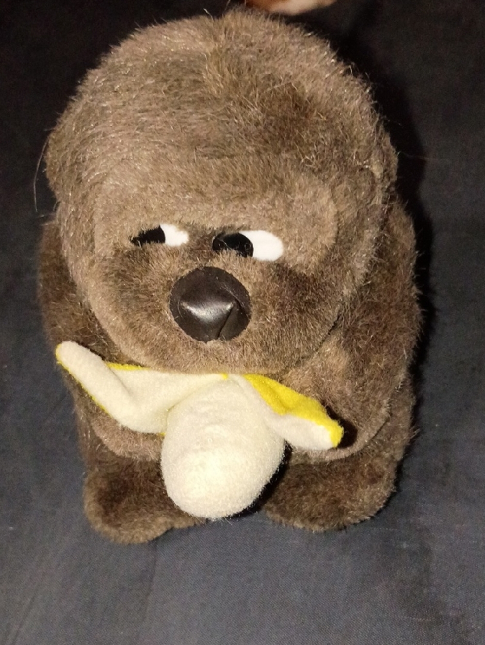 Vintage 90s Plush Gorilla Holding Banana